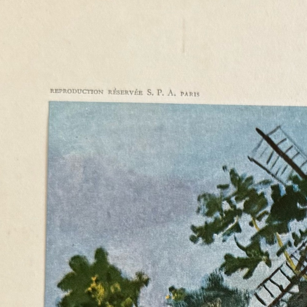 3/$25 Vintage Maurice Utrillo Print Le Moulin de la Galette 1913 Numbered - Picture 8 of 11